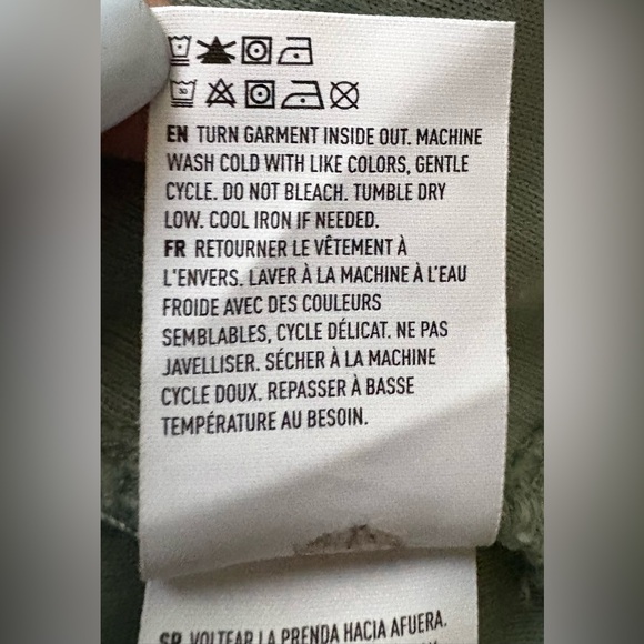 American Eagle Green Hooded Corduroy Button Down Jacket size Small - Picture 5 of 5